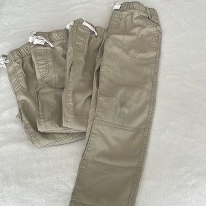 Cat & Jack boy’s used pants. 4 pairs. Tan.